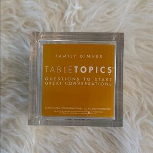 Family Dinner Conversation Cards - Yellow